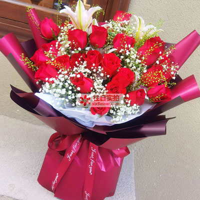 池州30朵红玫瑰百合，做你余生故事里的人